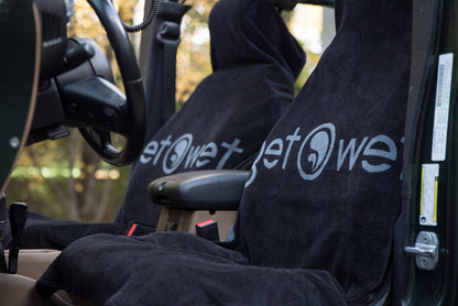TewTeg Performance Towel Black/Grey - Premium Car Seat Wrap & Towel